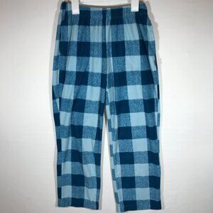 Eddie Bauer Women's X-Small Blue Plaid Flannel Lounge Pajama Bottom Pants